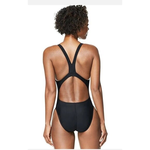 Speedo Womens Black Pro LT Stretch Scoop-Neck One-Piece Swimsuit Size 6 / 32 NWT - Picture 2 of 6